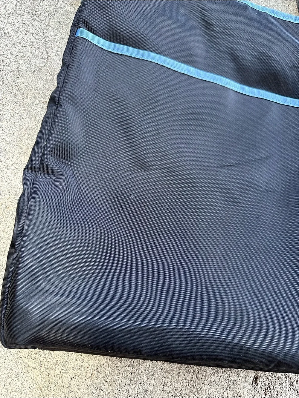 Chelsey Henry Blue Nylon Laptop Messenger Bag